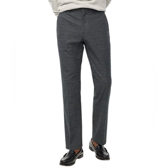 NEW J. CREW  Factory Classic-fit Thompson Cotton Suit Pant Windowpane Size 33/30 - Picture 1 of 7